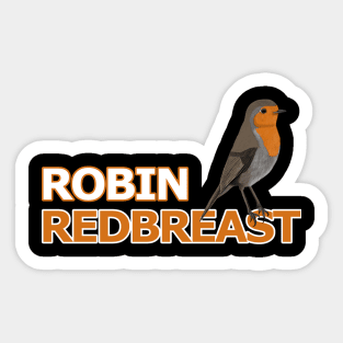 jz.birds Robin Redbreast Bird Watching Design Sticker